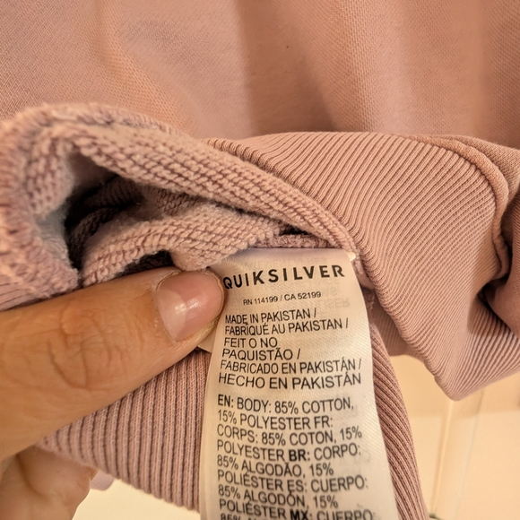 Quiksilver Pink Oversized Long Sleeve Hoodie - Picture 7 of 8